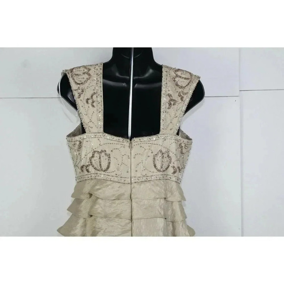IGNITE EVENINGS By Carol Lin Gold Beaded Desinger Cocktail Dress - Size 6 - Picture 6 of 10